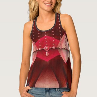 Pink Beaded Evening Purse Tank Top