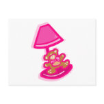 pink bear lamp postcards