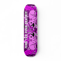 Pink beaver skate deck