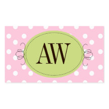 Pink Bedotted Business Card Template