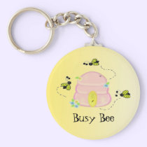 Pink Beehive - Busy Bee keychains