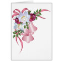 Pink Bells w/ Roses & Ribbons cards by AJsGraphics Pink Bells w/ Roses & Ribbons cards