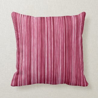 Pink Berry Stripe Pattern Throw Pillow