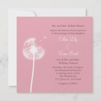 Pink Best Wishes! Wedding Invitation zazzle_invitation