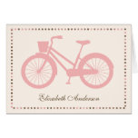 Pink Bicycle Folded Note Cards