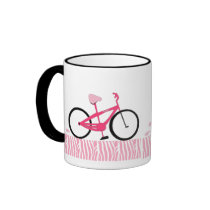 Pink Bicycle Mug