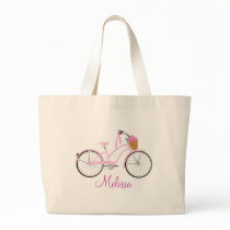 Pink Bicycle with Streamers bags by trennea Pink Bicycle with Streamers bags