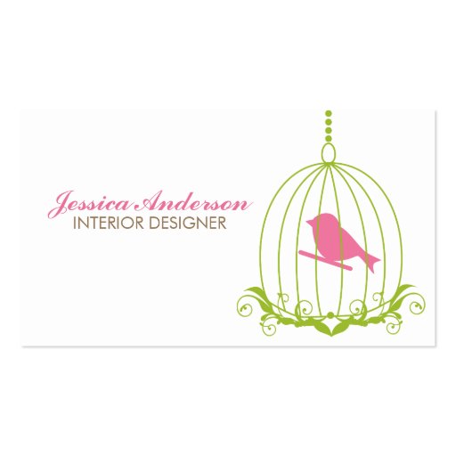 Pink Bird Business Cards