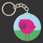 Pink bird keychains
