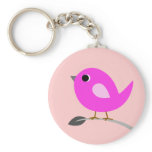 Pink Bird Keychain