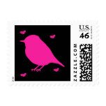 Pink Bird Postage Stamp