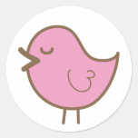 pink bird sticker