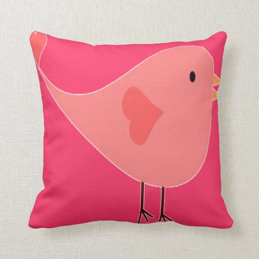 PINK BIRD TOSS PILLOW MIX AND MATCH GIFTS HOME Zazzle