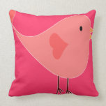 PINK BIRD TOSS PILLOW - MIX AND MATCH GIFTS HOME pillows