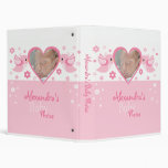 Pink Birds & Flowers Photo Baby Girl Album 3 Ring Binders