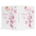 Pink Birds Spring Flowers Baby Girl Album binders