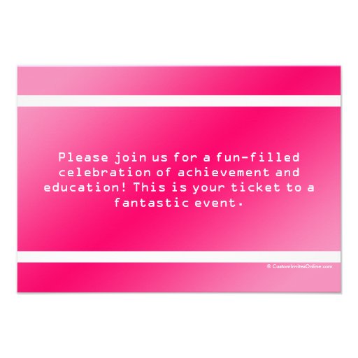 Pink Birthday Party Admission Ticket Invitations