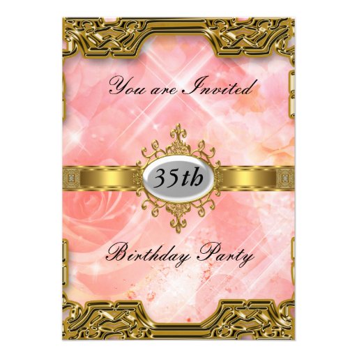 Pink Birthday Party Glamour Hot Invitation