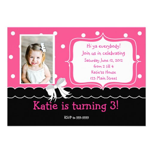 Pink Birthday Party invitation