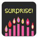 PINK Birthday SURPRISE Candles sticker