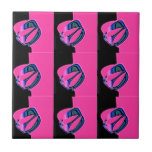 Pink Black Abstract tiles