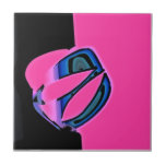 Pink Black Abstract tiles