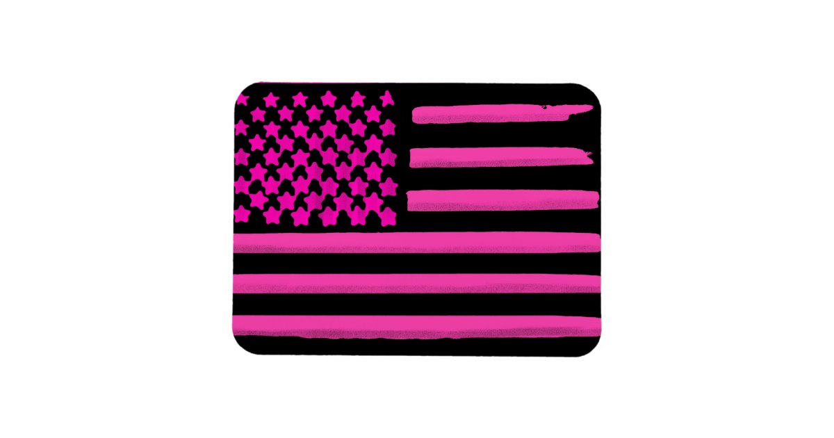 Pink black American flag grunge Zazzle