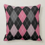 Pink, Black and Gray Argyle Pattern pillows
