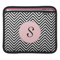 Pink, Black and White Chevron iPad Sleeve ipad sleeves