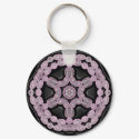 Pink & Black Bead Kaleidoscope Keyring keychains