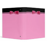 PINK BLACK BOW BINDER