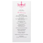 Pink &amp; Black Chandelier Wedding Program Rack Card Template