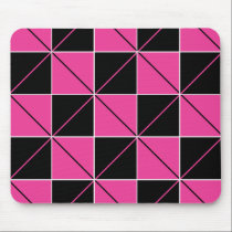 Pink & Black Checkerboard Argyle mousepads