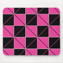 Pink & Black Checkerboard Argyle mousepads