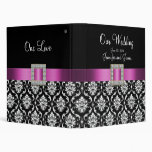 Pink, Black Damask Wedding Planner Binders