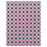 Pink &amp; Black Floral Squares Scrapbook Paper Pages Personalized Letterhead