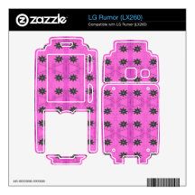 Pink Black Flower pattern LG Rumor Skins