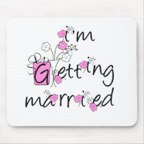 Pink/Black Flowers Getting Married mousepads by weddingsareus Pink/Black Flowers Getting Married mousepads
