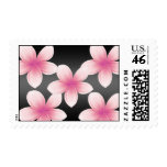 Pink & Black Frangipani Stamp