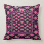 Pink & Black Geomtric Indian design pillow