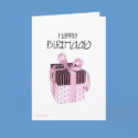 Pink & Black Gift Birthday cards by floatinglemons Pink & Black Gift Birthday cards