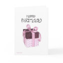 Pink & Black Gift Birthday cards by floatinglemons Pink & Black Gift Birthday cards