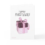Pink & Black Gift Birthday cards
