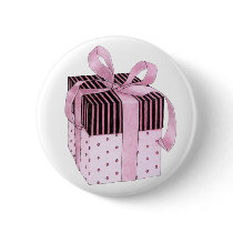 Pink & Black Gift Button
