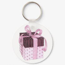 Pink & Black Gift Keychain by floatinglemons Pink & Black Gift Keychain