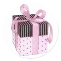 Pink & Black Gift Sticker