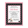 Pink & Black Girly Moo Cow Baby Shower Invitations Post Card