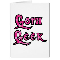 Pink & Black Goth Geek cards