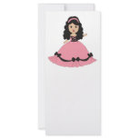 Pink &amp; Black Gown Princess 2 Rack Card Template