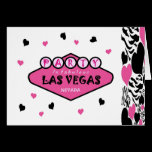 PINK & BLACK HEARTS PARTY IN LAS VEGAS Card cards